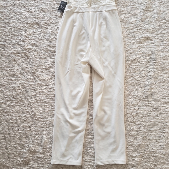 Express White/Cream Lace Jumpsuit - Size XS NWOT - Picture 6 of 6